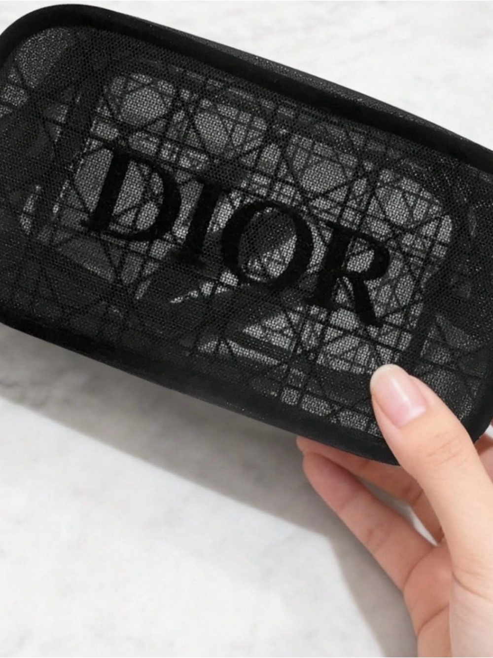 NIB DIOR COSMETICS MESH BAG - Picture 2 of 4